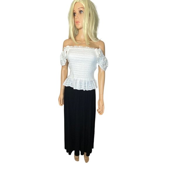 NWT House of Harlow 1960 REVOLVE Smocked Eyelet Top Boho Cotton S MSRP $160 - Picture 6 of 15